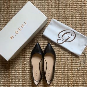 M. Gemi Black Leather Fortuna Flats